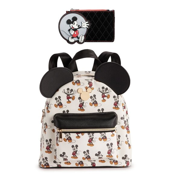 Disney Mickey Mouse Ears Characters Mini Backpack with Card Wallet - Picture 1 of 12